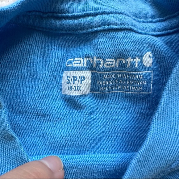 Carhartt | "Azure Blue" Boys' Sleeveless Off Road T-Shirt | Size Small (8-10) - Picture 7 of 11